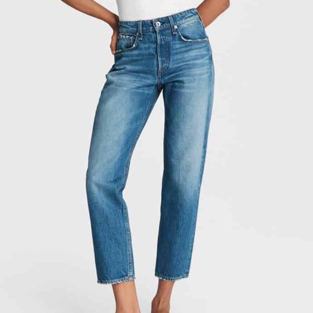Rag & Bone Rosa Mid-Rise Ankle Boyfriend Clean Mick Blue Jeans Womens Sz 24 EUC - Picture 4 of 16